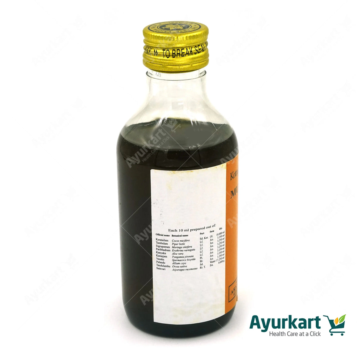 Murivenna Tailam Murivenna Oil Ayurvedic Oil Kottakkal