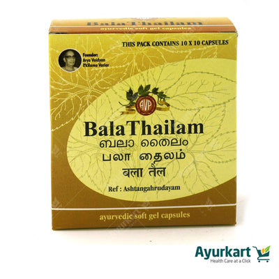 Bala Thailam Gel Capsule 100 Nos tablet - AVP Ayurveda
