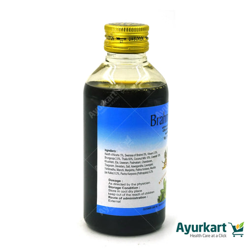 Brahmi Thailam: Natural Brain Boost (AVP Ayurveda, 200ml). Improves memory & focus, aids relaxation. Soothes mind & eases stress. Gentle & safe, no harsh chemicals. Order online: Ayurkart.com. Note: Consult doctor before use.