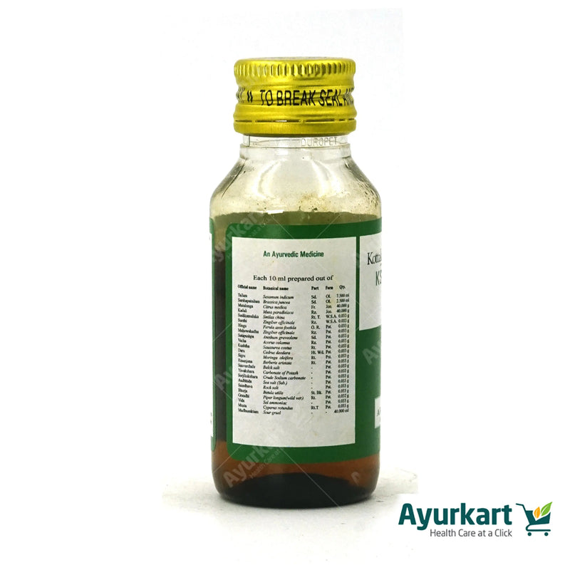 Ayurvedic herbs in Kottakkal Kshara Tailam for hearing support and ear pain relie