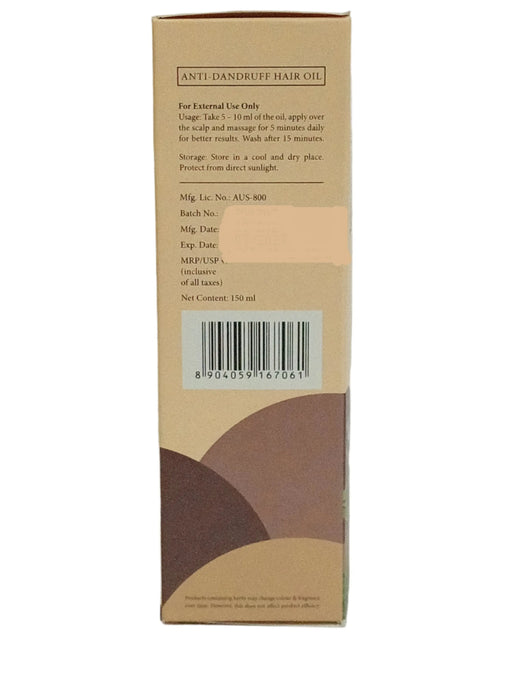 ANTI DANDRUFF HAIR OIL 150 ml - KOTTAKKAL ARYA VAIDYASALA Kottakkal Arya Vaidya Sala