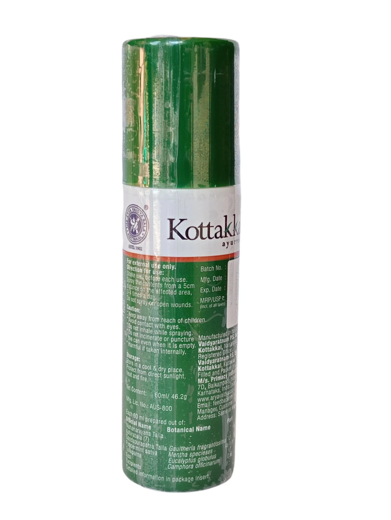 Pain Spray - Kottakkal-  60ML Kottakkal Arya Vaidya Sala