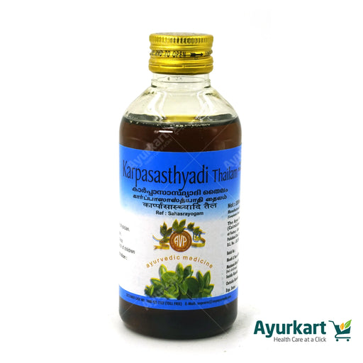 Karpasasthyadi Thailam: Nerve & Muscle Support (AVP Ayurveda, 200ml). Soothes pain & stiffness, aids movement. Helps with paralysis, spondylosis & joint issues. Gentle & safe, no harsh chemicals. Order online: Ayurkart.com. Note: Consult doctor before use.