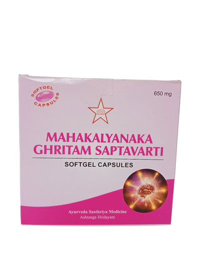 Mahakalyanaka Ghritam Saptavarti Soft gel Capsules SKM Siddha and Ayurveda