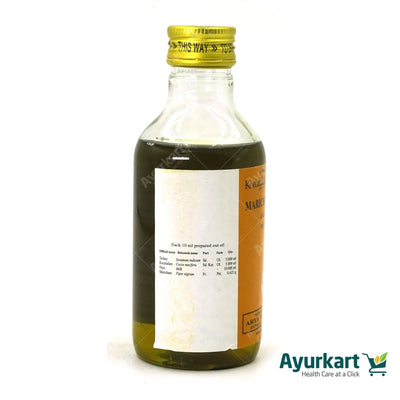 Demonstrating the application of Marichadi Tailam for sinus relief- ayurkart.com