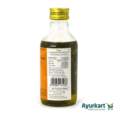 Herbal ingredients in Marichadi Tailam, highlighting black pepper