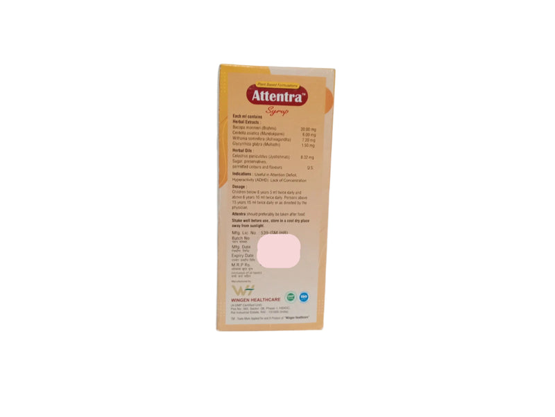 ATTENTRA SYRUP - 200ml - Wingen Healthcare WINGEN HEALTHCARE