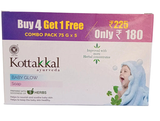 BABY GLOW SOAP KOTTAKKAL -(Offer Pack 4 plus 1) Kottakkal Arya Vaidya Sala