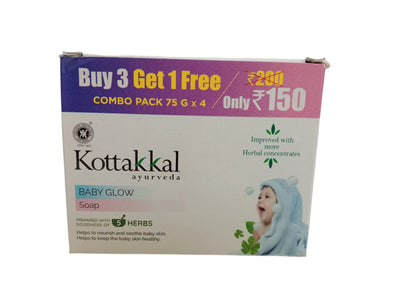 BABY GLOW SOAP KOTTAKKAL -(Offer Pack 3 plus 1) Kottakkal Arya Vaidya Sala