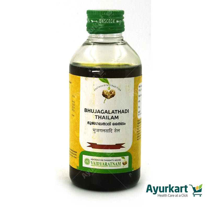 Bhujagalathadi Thailam bottle - Vaidyaratnam - 200ML