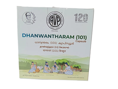 Dhanwantharam (101) Soft gel Capsule 100 Nos - AVP Ayurveda AVP Ayurveda (Arya Vaidya Pharmacy)