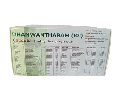 Dhanwantharam (101) Soft gel Capsule 100 Nos - AVP Ayurveda AVP Ayurveda (Arya Vaidya Pharmacy)