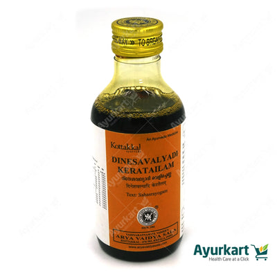Dinesavalyadi Kera Tailam – Kottakkal Ayurveda 200ml bottle front view