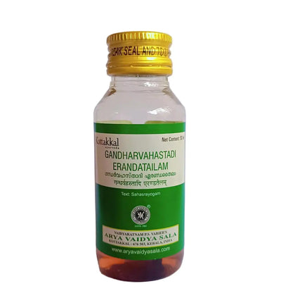 Gandharvahastadi Eranda Tailam 50ml bottle – Ayurvedic herbal laxative