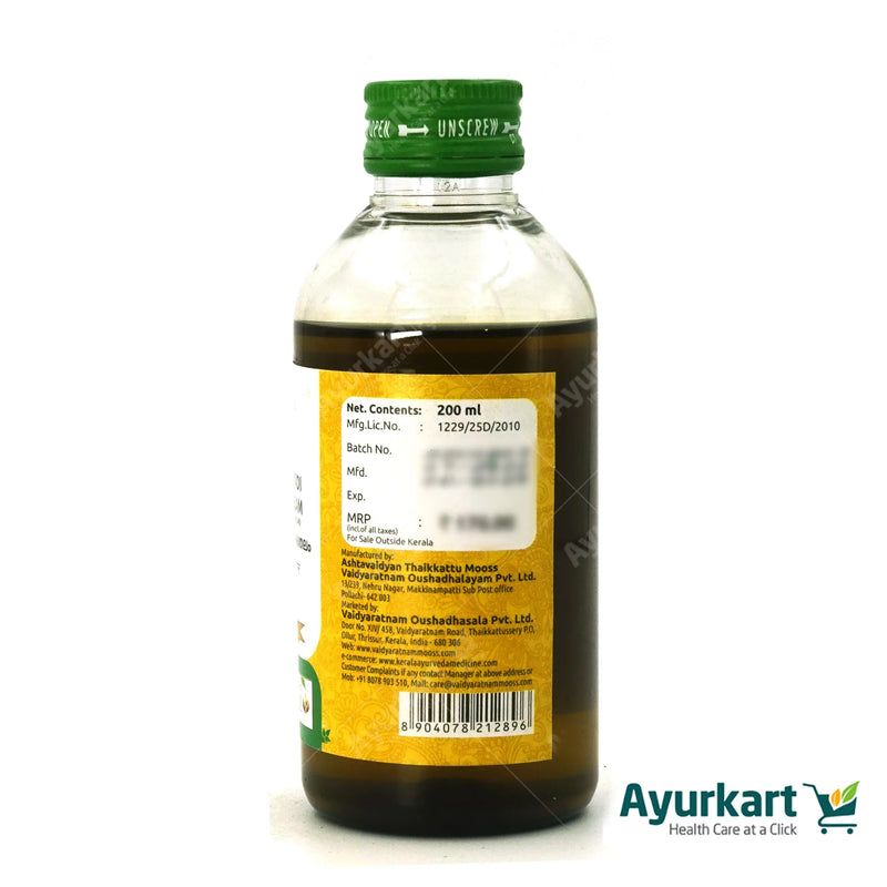 Kayyonyadi Kera Thailam / Kanjunnyadi Kera Tailam - 200ML - Vaidyaratnam