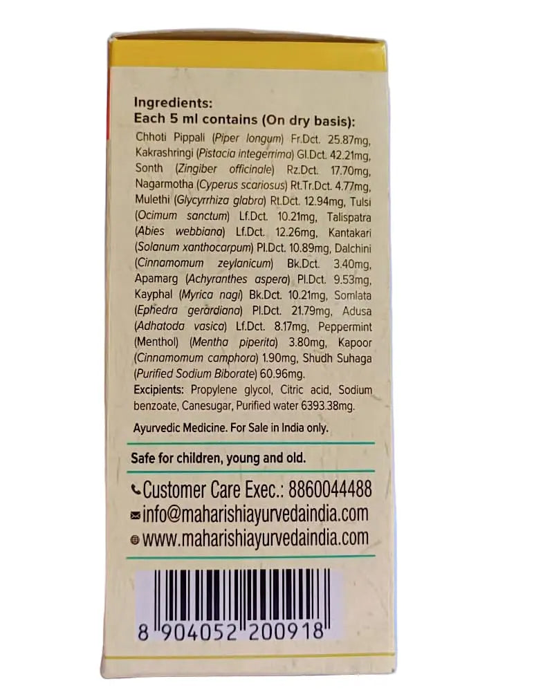 Kasni Cough Syrup - Maharishi Ayurveda Maharishi Ayurveda