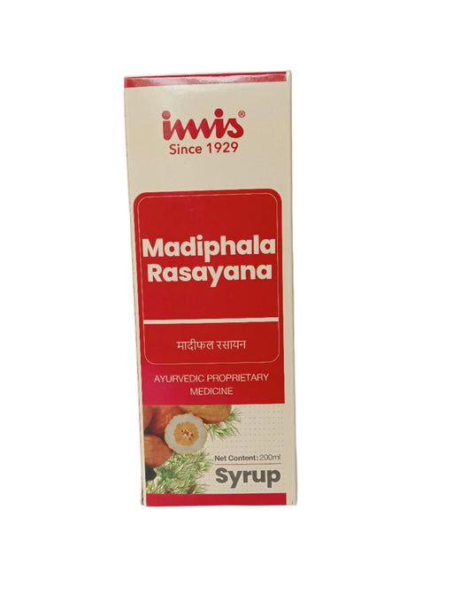 Madiphala Rasayana bottle by IMIS for digestive health and nausea relie