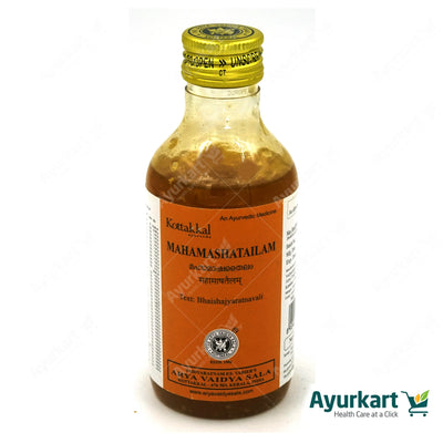 Kottakkal Mahamasha Tailam: Ayurvedic oil for muscle & joint support. Nourishes & strengthens, promotes flexibility & comfort. Gentle & safe, no harsh chemicals. (Arya Vaidya Sala, 200ml). Benefits:  Soothes muscle aches & stiffness Improves joint mobility & comfort Supports bone health & strength Natural & safe, gentle on skin Order online: Ayurkart.com  Note: Consult doctor before use.