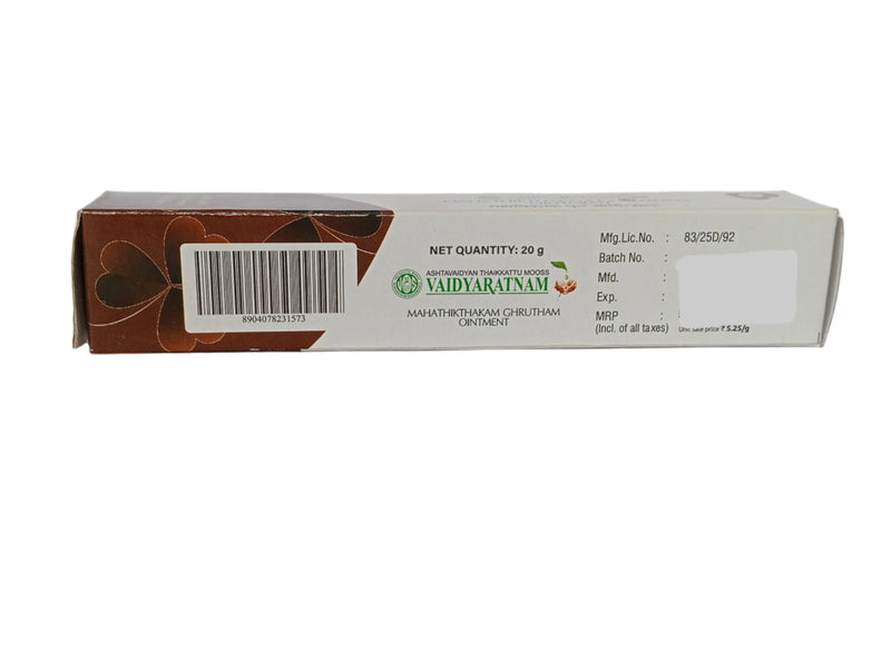 Mahathikthakam Ghrutham Ointment - 20GM - Vaidyaratnam Vaidyaratnam