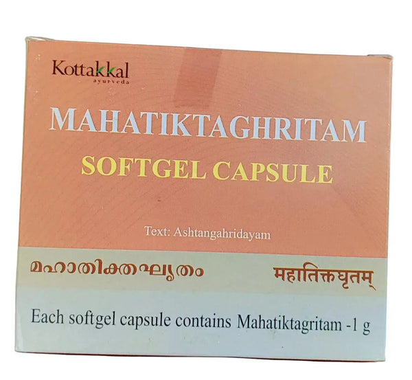 Mahatiktaghritam Soft Gel Capsule-100 Nos-kottakkal Kottakkal Aryavaidyasala