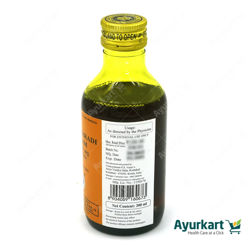 Key Ingredients in Nalpamaradi Tailam: Ashwagandha, Manjistha, Chandana