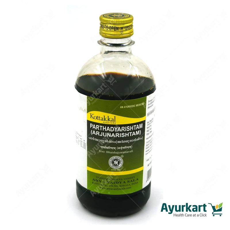 Person consuming Parthadyarishtam to promote heart health and reduce stress
