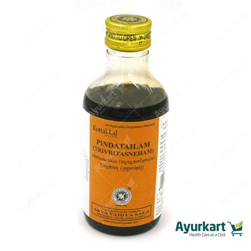 Pinda Tailam bottle label – Kottakkal