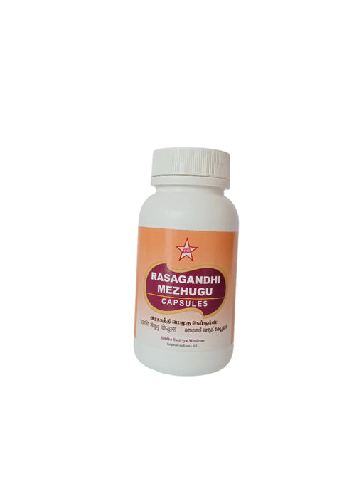 Rasagandhi Mezhugu Capsules - 100 Nos - SKM SIDDHA AND AYURVEDA SKM Siddha and Ayurveda