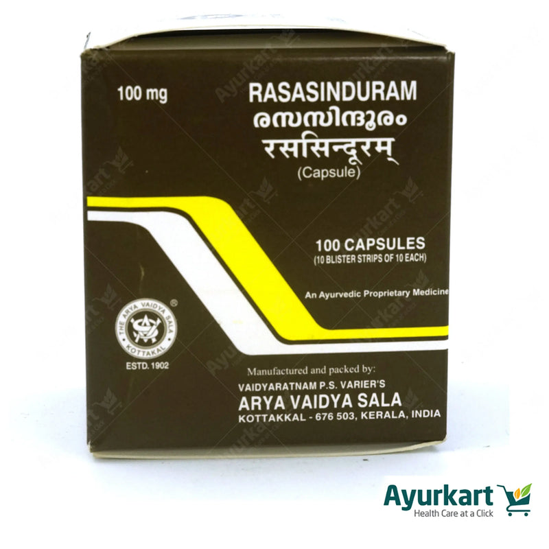  Rasasindhuram Capsules from Kottakkal Arya Vaidya Sala offer a traditional Ayurvedic formula conveniently encapsulated for easy consumption. Crafted with precision, these capsules contain Rasasindhuram, a revered ingredient known for its therapeutic properties. Ideal for those with visual impairment or low-bandwidth connections, these capsules provide a convenient way to incorporate the benefits of Ayurveda into your daily routine. Experience the essence of Ayurvedic wellness with Rasasindhuram Capsules.