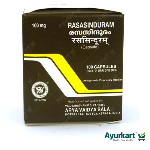  Rasasindhuram Capsules from Kottakkal Arya Vaidya Sala offer a traditional Ayurvedic formula conveniently encapsulated for easy consumption. Crafted with precision, these capsules contain Rasasindhuram, a revered ingredient known for its therapeutic properties. Ideal for those with visual impairment or low-bandwidth connections, these capsules provide a convenient way to incorporate the benefits of Ayurveda into your daily routine. Experience the essence of Ayurvedic wellness with Rasasindhuram Capsules.