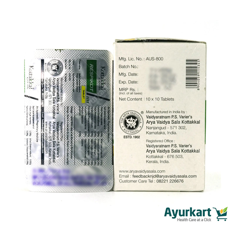 Respikot Tablet - 100Nos - Kottakkal