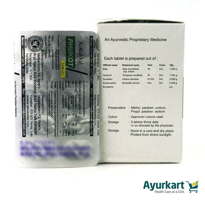 Rhukot Tablet - 100Nos - Kottakkal