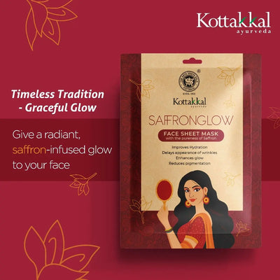 Saffronglow - Face Sheet Mask - KOTTAKKAL ARYAVAIDYASALA Kottakkal Arya Vaidya Sala