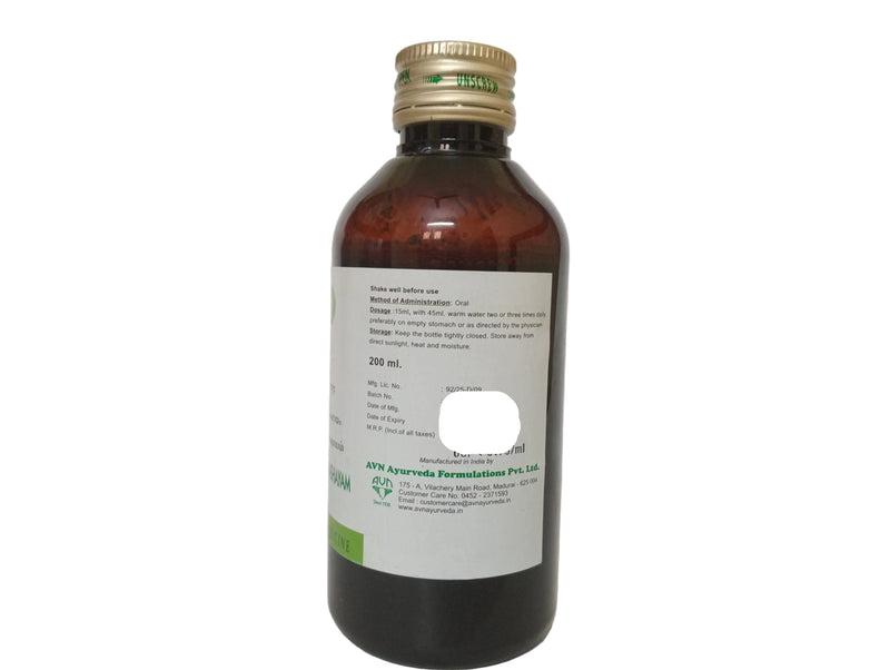 Saptasaram Kashayam - 200 ML - AVN Arogya Arya Vaidya Nilayam (AVN Arogya)