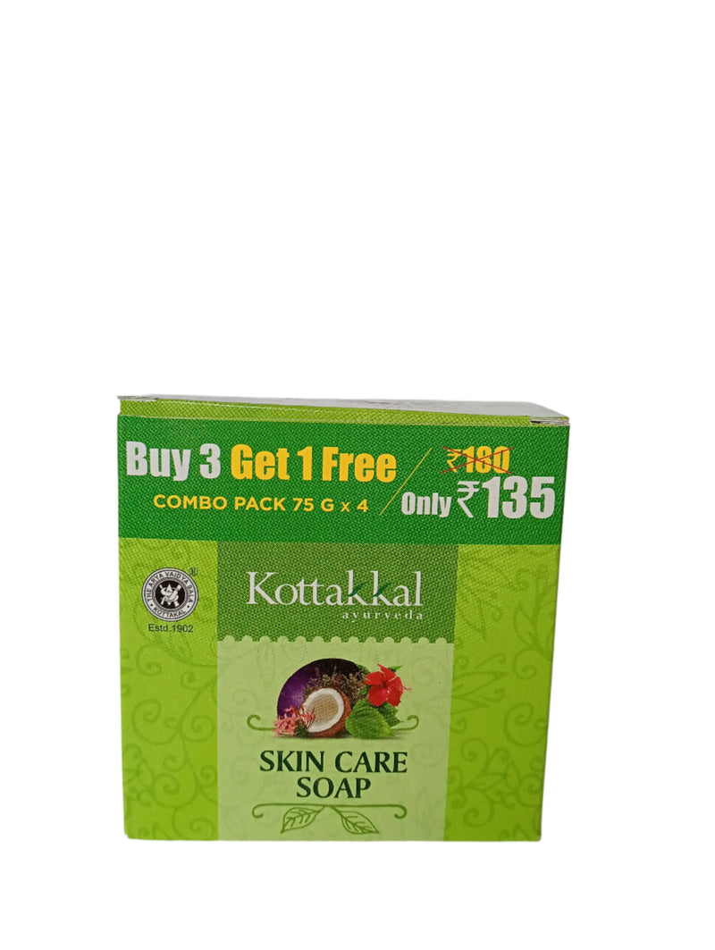 SKIN CARE SOAP KOTTAKKAL - (Offer Pack 3 plus 1) Kottakkal Arya Vaidya Sala