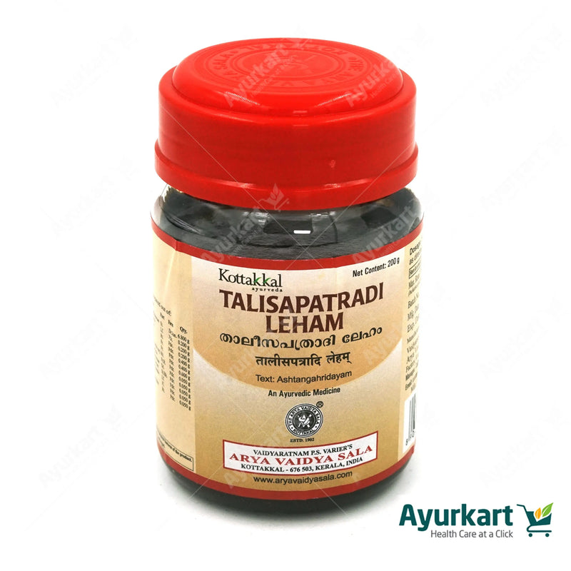 Talisapatradi Leham: Natural relief for coughs & sore throat (Kottakkal Ayurveda). Boosts immunity, helps digestion. Gentle & safe, no harsh chemicals. Easy-to-use syrup, tastes good. Order online: Ayurkart.com. Note: Talk to doctor before use.