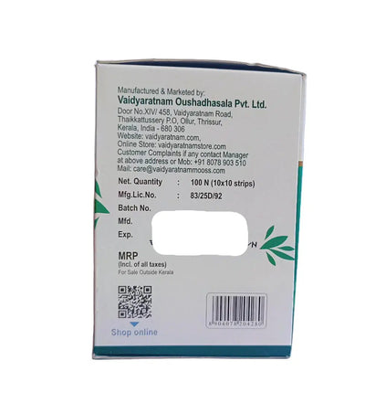 Vyoshadigulgulu Gulika Tablets - 100 Nos - Vaidyaratnam Vaidyaratnam