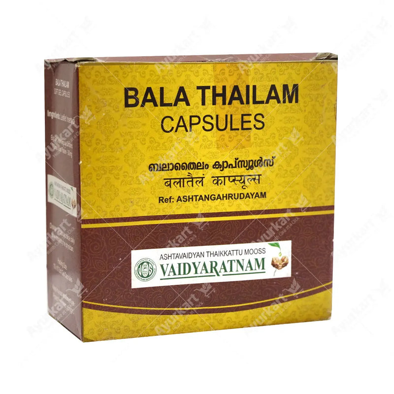 Bala Thailam Soft Gel Capsules - 100 Nos - Vaidyaratnam