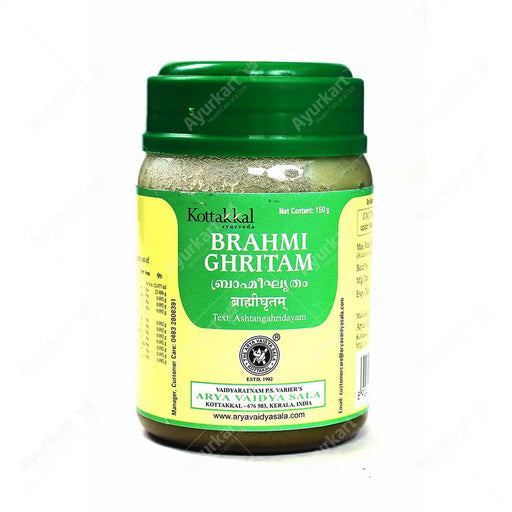 Brahmi Ghritam - Kottakkal - 150GM  : Natural brain support. Boosts memory, focus & calmness. Reduces stress & anxiety. Gentle Ayurveda, safe & effective. Order 150g online: Ayurkart.com. Note: Talk to doctor before use.