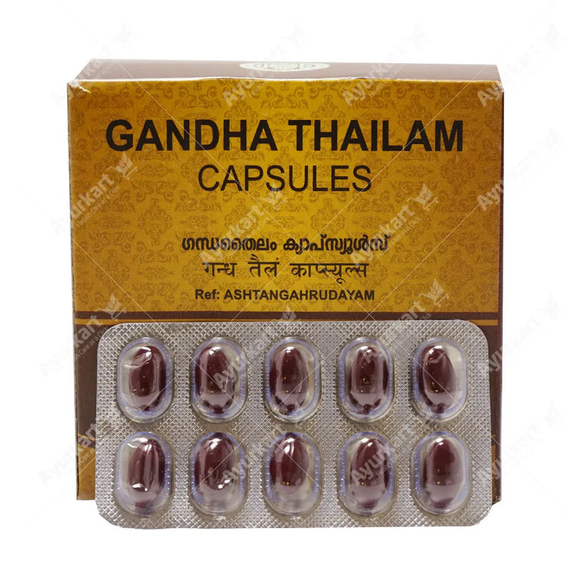 Gandha Thailam Soft Gel Capsules - 100 Nos - Vaidyaratnam