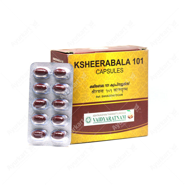 Ksheerabala 101 Soft Gel Capsules - 100 Nos - Vaidyaratnam
