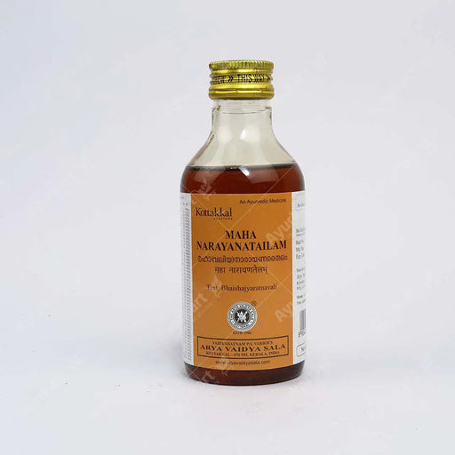Maha Narayana Oil (Kottakkal): Natural relief for aches & pains (vata issues). Supports hearing & male fertility. Promotes bone health. Gentle, herbal oil, safe & effective. Order 200ml online: Ayurkart.com. Note: Talk to doctor before use.