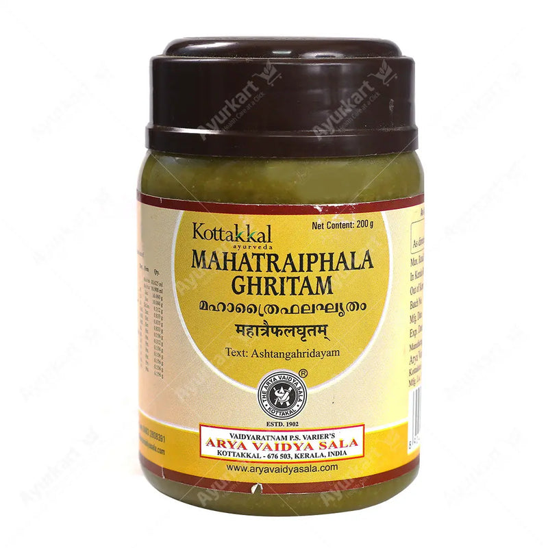 Kottakkal Mahatraiphala Ghritam jar for eye care- ayur-kart