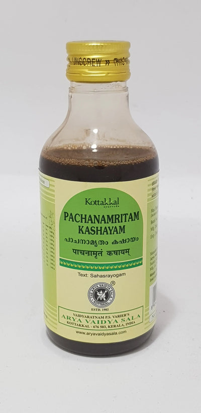 Pachanamritam Kashayam – Kottakkal Ayurveda 200ml bottle front view