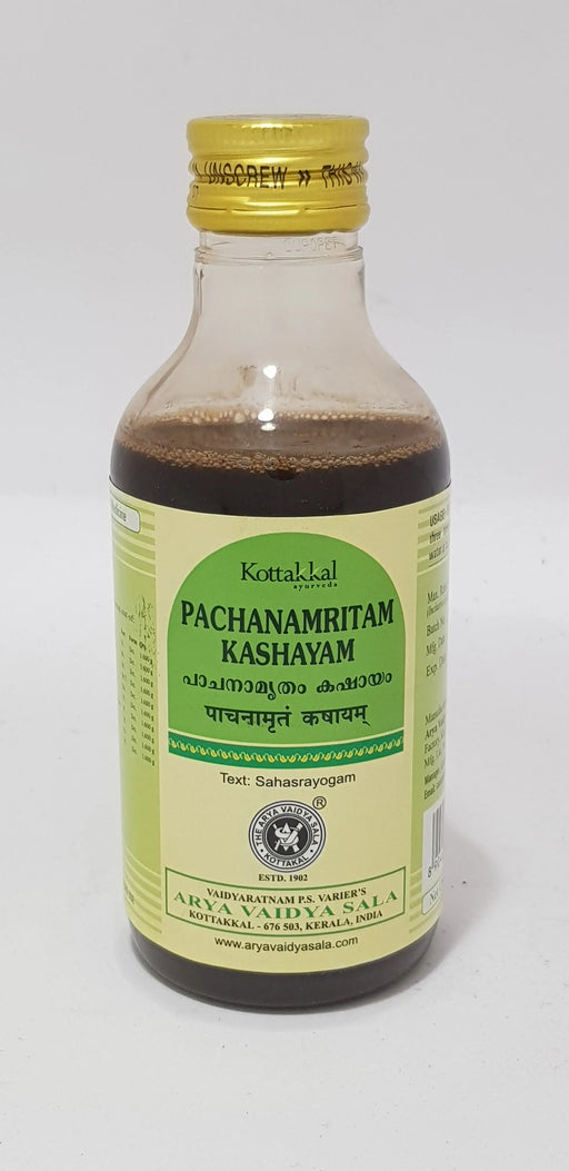 Pachanamritam Kashayam – Kottakkal Ayurveda 200ml bottle front view