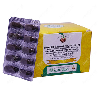 Patoladi Kashaya Gulika Tablet / Patolakaturohinyadi-1-Vaidyaratnam Product
