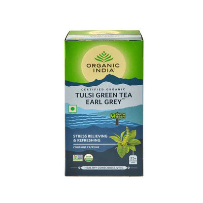 Tulsi Green Tea Earl Grey 25 Tea Bags - Organic India