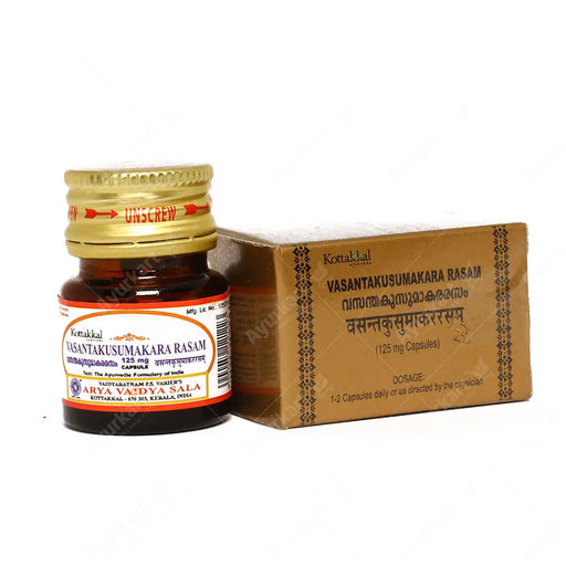 Vasantakusumakararasam 125 mg Capsule - 10Nos - Kottakkal Ayurveda - ayur-kart