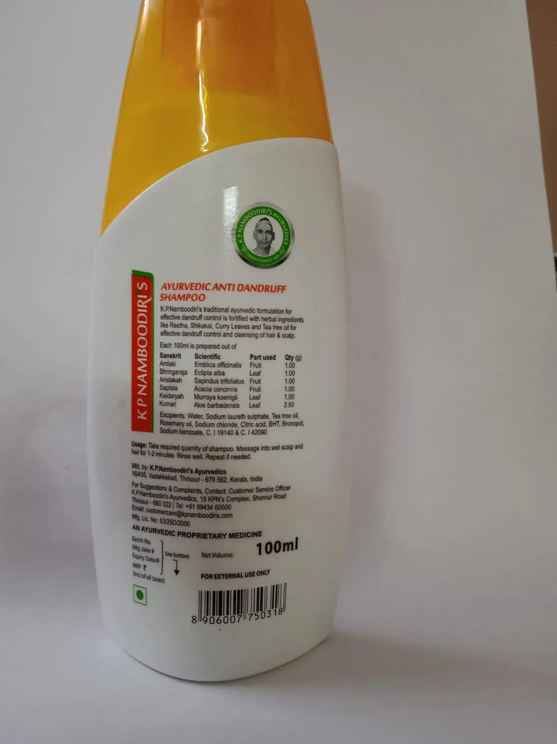 Ayurvedic Anti Dandruff Shampoo - KP Namboodiri's