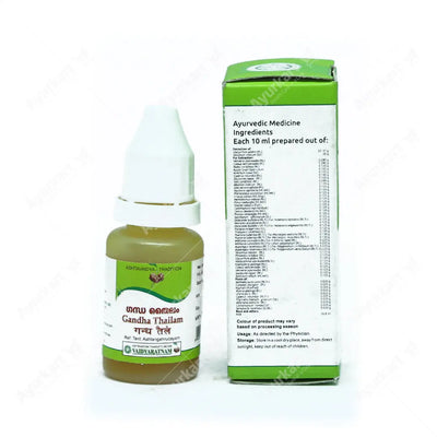 Gandha Thailam - 10ML - Vaidyaratnam Ayurveda Oushadhasala